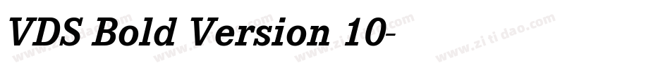 VDS Bold Version 10字体转换